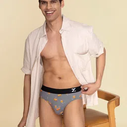 XYXX Men Pack Of 3 Printed Ribbed Basic Cotton Briefs XYBRF3PCKN899 image 4