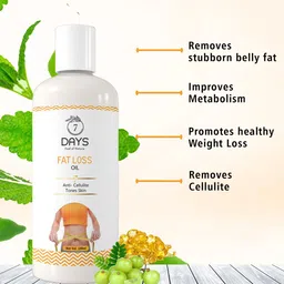 7daysnatural 7 DAYS Feel Of Nature Set Of 3 Anti-Cellulite Tones Skin Fat Loss Oil - 100ml Each image 3