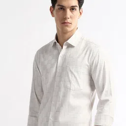 Arrow Men Slim Fit Windowpane Checks Checked Casual Shirt image 5