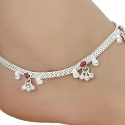 AanyaCentric Set Of 4 Silver-Plated Anklet image 5