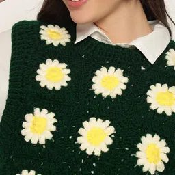 Sugercandy Women Embroidered Woollen Pullover image 3