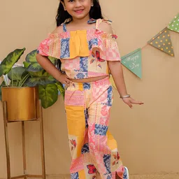 Aj DEZInES Girls Printed Top with Palazzos-picture-33