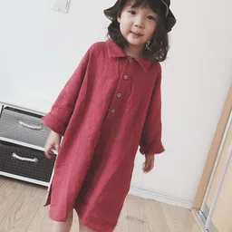 StyleCast x Revolte Bishop Sleeve A-Line Midi Dress image 2