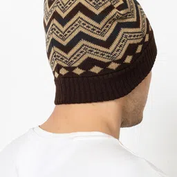 Amoldo Unisex Printed Woollen Beanie image 3