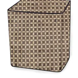 The Furnishing Tree Washing Machine Cover Checkered Pattern Brown Compatible for Whirlpool 9Kg Semi image 2