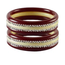 Vidhya Kangan White Stone Stud Acrylic Bangle-picture-22