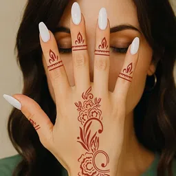 VOORKOMS Floral Mehndi Stencil Sticker image 3