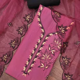 DIVASTRI Embroidered Unstitched Dress Material-picture-27