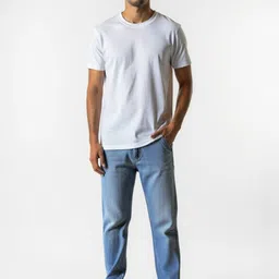 Basixx Men Slim Fit Mid-Rise Light Fade Jeans image 2