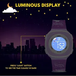 V2A Unisex Kids Embellished Dial & Straps Digital Watch DK2207P-Prpl-Uncrn image 4