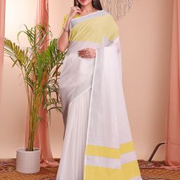 Mitera Zari Saree With Contrast Blouse Piece-picture-35