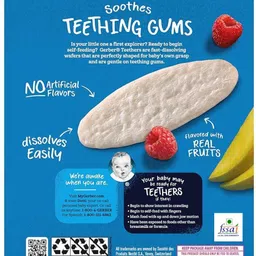 gerber Snack for Baby Teethers, Mango Raspberry, Gentle Teething Wafers Baby Snacks 60 g image 2