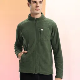 HRX by Hrithik Roshan Mock Collar Fleece Outdoor Sweatshirt image 5