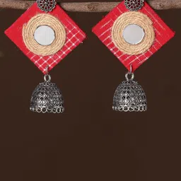 iTokri Zubiya German Silver Dome Shaped Jhumkas image 2