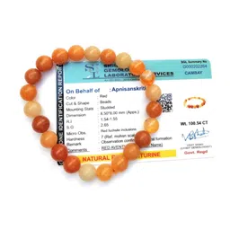 Apnisanskriti Unisex Red Aventurine Stone Bracelet image 5