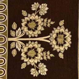 Furnishing Hut Brown Floral 6-Seater Table Cover image 5