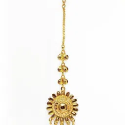 Mansi Jewl Point Gold-Plated Maang Tikka Head Jewellery-image-75