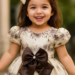 Lagorii Floral Print Puff Sleeve Fit & Flare Dress image 3