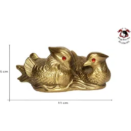VASTU ART Gold-Toned & Red Birds And Animals Curio Showpiece image 2