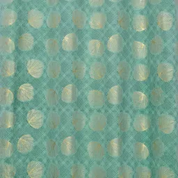 GEET CREATIONS Green & Beige Set of 2 Floral Door Curtain image 4