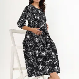 Putchi Floral Print Maternity A-Line Midi Dress image 3