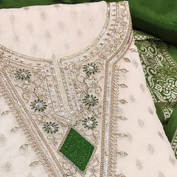 Peachmode Pure Silk Unstitched Dress Material image 3