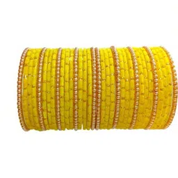 Raj world Yellow Glass Artificial Stones Bangle-picture-17