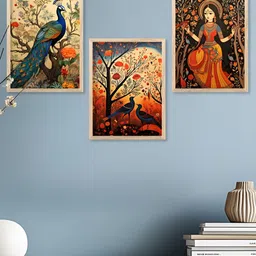 Kotart Brown & Red 3 Pieces Wooden Religious Wall Arts image 4