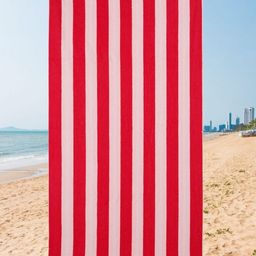 Creeva Candy Red & Pink Striped 500 GSM BeachTowels-picture-13