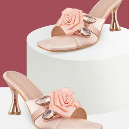HUNYZA FOOTWEAR Women Embellished Party Slim Heeled Mules-image-72
