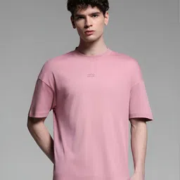 Jack & Jones Men Solid Round Neck Cotton Oversized T-shirt-picture-32