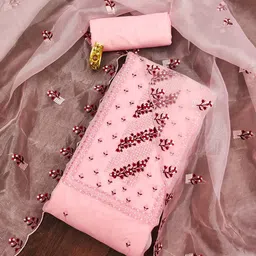 KALINI Embroidered Organza Unstitched Dress Material-picture-39