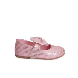 Minesole Girls PU Slip-On Ballerinas With Bows image 3