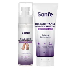 Sanfe Set Of 2 Instant Dead Skin Removal Gel & Foot Glow Spray - 100 ml Each-picture-25