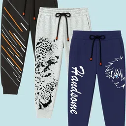 YK Boys Pack Of 3 Printed Regular Fit Mid Rise Joggers-picture-14
