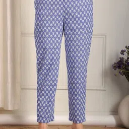 Aramya Floral Printed Cotton Straight Fit Trousers-picture-34