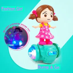 ichoice Musical Dancing Rotating Girl with Lights, Bump n Go Action Dancing Doll-picture-19