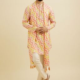 Manyavar Men Printed Regular Kurta with Pyjamas & With Dupatta-picture-45