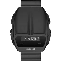 ZAADRAN Unisex Dial & Stainless Steel Bracelet Style Straps Digital Automatic Watch Luxe Rock Black-picture-33