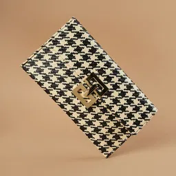 CODE by Lifestyle Women Checked Foldover Water Resistant Clutch image 5