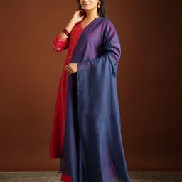 jaypore JAYPOREBeads and Stones Tasselled Cotton Silk Dupatta-picture-46