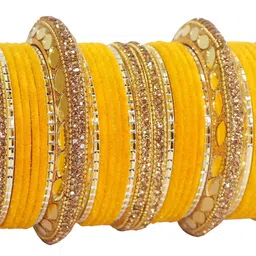 ZULKA Set Of 30 Gold-Plated Cubic Zircon-Studded Bangles image 1