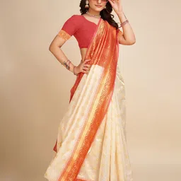 AMRUTKALA SAREES Woven Design Zari Banarasi Saree image 3