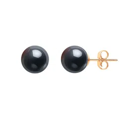 MINUTIAE Rose Gold Plated Pearls Studded Spherical Shaped Studs-picture-31