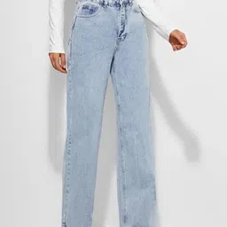 A1TUFF Women Jean Relaxed Fit High-Rise Light Fade Stretchable Jeans image 3