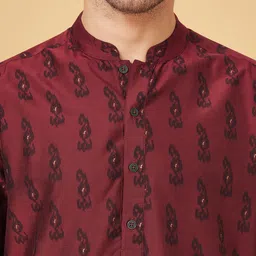 indus route by Pantaloons Men Geometric Flared Sleeves Kurta image 2