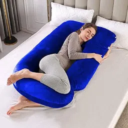 ozly ultra soft j shaped pillow Microfibre, Polyester Fibre Solid Pregnancy Pillow Pack of 1 image 2