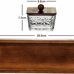 goodhomes Glass Serving Bowl Bowl::Bowl Set::Glass Bowl Set::4 pcs Bowl Set::Bowl with Lid & Tray image 3