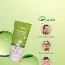 Twasa Niacinamide Enhance Skin Glow Serum Face Wash- 100 ml image 3