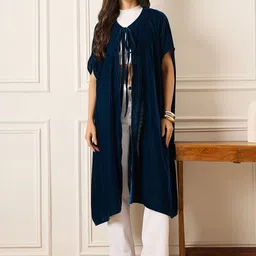InWeave Velvet Longline Tie-Up Shrug-picture-37